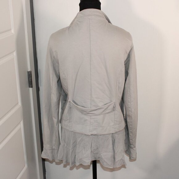 Femme Fatale Italy Size Large Open Front Layered Cardigan Gray - Picture 4 of 6